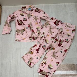 Pink Pajama Set with Fun Print